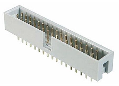 PCB Konnektör 14 Pin Erkek Kilitsiz Düz, Header, 14 contacts, straight, pitch 2.54mm x 2.54mm 