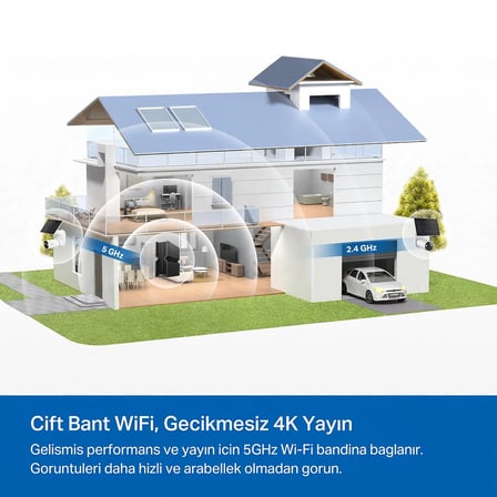 TP-LINK 8MP Bullet 3MM WIFI Kablosuz Pilli IP Kamera TAPO-C460