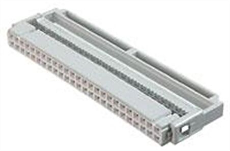 IDC-Soket 2.54 mm, no S/R, gri, Sel. Altın, 20-Pin