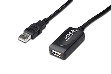 Digitus USB 2.0 Repeater / Uzatma Kablosu, USB A erkek / A dişi, 15 metre
Digitus USB 2.0 Repeater Cable, 15 m