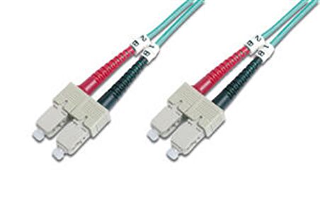 Digitus SC-SC Fiber Optik Patch Kablo, 3 metre, Multimode, Duplex, 50/125, OM3   
