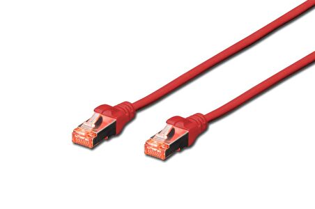 Beek CAT 6 SFTP/PIMF (Pairs In Metal Foil) Patch Kablosu, 0,5 metre, LSZH, AWG 26, Kırmızı Renk
