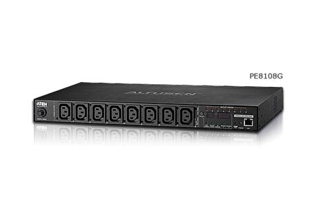 Eco  PDU/Power Distribution Unit (Elektrik Güç Dağıtım Ünitesi), 8 x IEC 320 C13 priz, 10A maksimum, 1U form
15A/10A 8-Outlet 1U Outlet-Metered &amp; Switched eco PDU

