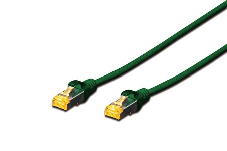 Beek CAT 6A SFTP/PIMF (Pairs In Metal Foil) Patch Kablosu, LSZH, 0,25 metre, AWG 26, Yeşil Renk 