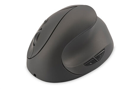 Kablosuz Ergonomik Optik Mouse, 6 Düğmeli, 2.4GHz, şarj edilebilir batarya, siyah renk, USB nano alıcı ve 3.5&quot; şarj edilebilir kablo dahil