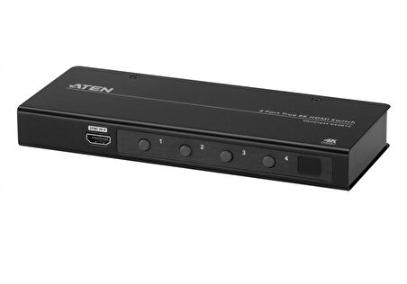 4-Port True 4K (4K x 2K) HDMI Switch, uzaktan kumanda ürünle birlikte gelmektedir