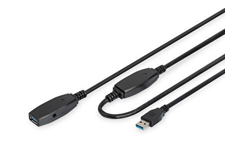 Digitus USB 3.0 Repeater / Uzatma Kablosu, 10 metre
Digitus Active USB 3.0 extension cable, 10 m