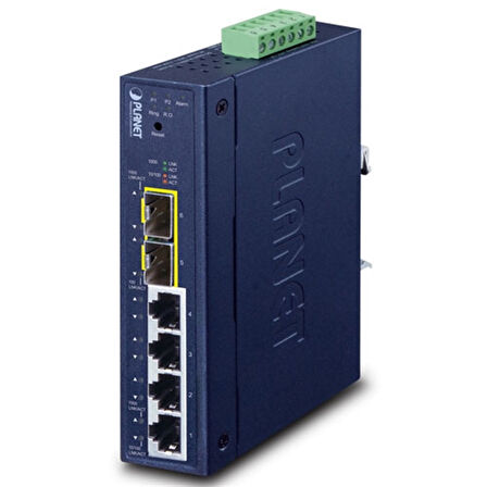Endüstriyel Tip Yönetilebilir Ethernet Switch (Industrial Managed Ethernet Switch)
L2/L4
4-Port 10/100/1000T
2-Port 100/1000X SFP
-40~75 derece