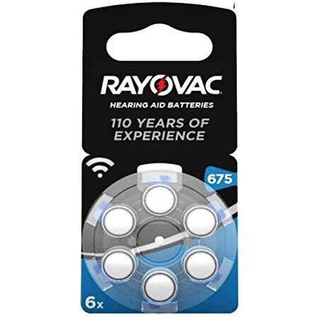 RAYOVAC 675 NO KULAKLIK PİLİ (6LI PAKET FİYATI)