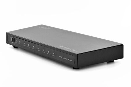 Digitus 8 Port HDMI Çoklayıcı, 1080p, 3D, HDMI High Speed, 2.25 Ghz/225 MHz, Metal Şasi, siyah renk 
