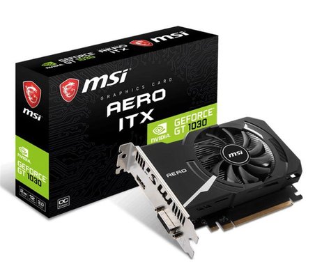 MSI GEFORCE GT1030 AERO ITX 2GD4 OC 2GB DDR4 64BIT 1XHDMI 1XDVI EKRAN KARTI