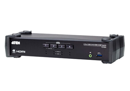 4-Port USB 3.0 4K HDMI KVMP™(Keyboard/Video Monitor/Mouse) Periferi (Çevre Cihazlarla (USB) Bağlantı Kurabilir) Switch, Ses Mikser mod özelliği
4-Port USB 3.0 4K HDMI KVMP™ Switch with Audio Mixer Mode 