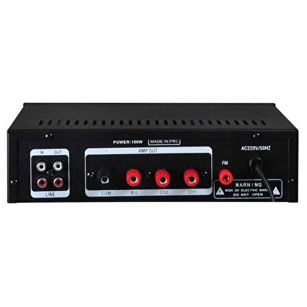 WESTA WM-605U 2 BÖLGELİ 2 MİK GİRİŞLİ 100 WATT TRAFOLU ANFİ