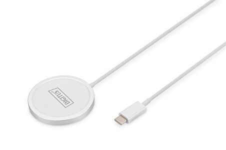 Digitus Kablosuz Şarj Pad/Altlık, Mıknatıslı, 15W, MagSafe uyumluDigitus Wireless charging pad, magnetic 15W, MagSafe compatible 