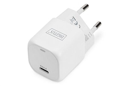 Digitus USB-C™ Mini Şarj Adaptörü, 20W, PD 3.0, beyaz renk
Digitus USB-C™ Mini Charging Adapter, 20W 20W, PD 3.0, white 