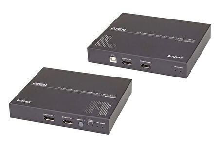 USB DisplayPort Dual View HDBaseT™ 2.0 KVM (Keyboard/Video Monitor/Mouse) Mesafe Uzatma Cihazı (4K@100m Tek Ekran için)
USB DisplayPort Dual View HDBaseT™ 2.0 KVM Extender (4K@100m for Single View)