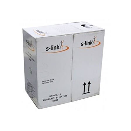 S-LINK SL-CAT608 305MT 6MM 24AWG CAT6 KABLO GRİ