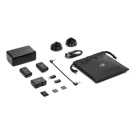 DJI MIC (CE) KABLOSUZ MİKROFON (2TX-1RX-CHARGING CASE) (RESMI DIST GARANTILI)