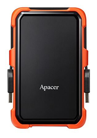 Apacer AC630 Siyah-Turuncu 1 TB Askeri Sınıf Darbeye Dayanıklı 2.5" USB 3.1 Taşınabilir Harddisk (AP1TBAC630T-1)