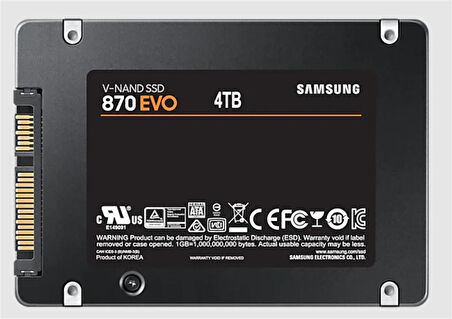 4TB SAMSUNG 870 EVO 560/530MB/s MZ-77E4T0BW SSD (Resmi Distribütör Garantili)