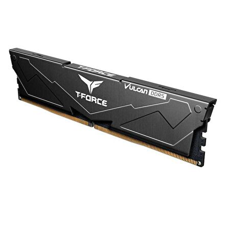 Team T-Force Vulcan Black 16GB(1x16GB) 6000Mhz DDR5 CL38 Gaming Ram (FLBD516G6000HC38A01)