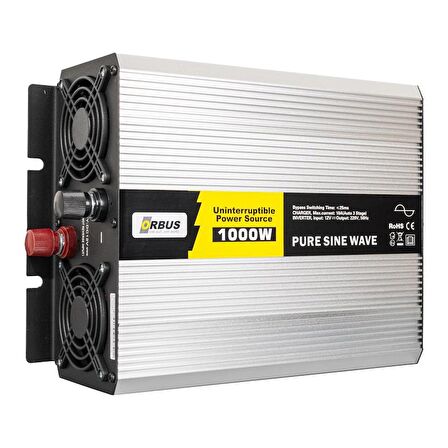 ORBUS TSI1000W 12 VOLT 1000 WATT TAM SİNÜS ŞARJLI INVERTER