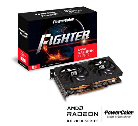 POWERCOLOR FIGHTER RX 7600 8G-F 8GB GDDR6 128Bit