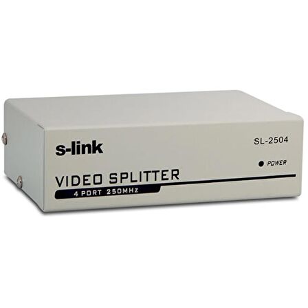 S-LINK SL-2504 4 PORT 250 MHZ  MONİTÖR ÇOKLAYICI VGA SPLITTER DAĞITICI
