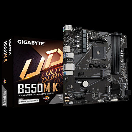 GIGABYTE B550M K DDR4 4733MHz(OC) HDMI M.2 DP mATX AM4