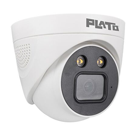 PLATO PL-22996 5MP COLOR VU MİKROFONLU 3.6 MM 2 ATOM LED PLASTİK KASA AHD DOME KAMERA