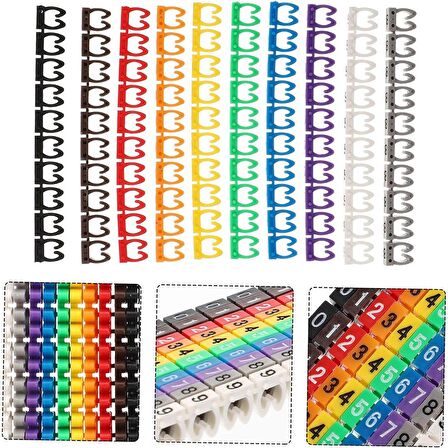 0-9 DİJİTAL KODLU RENKLİ KABLO İŞARETLEYİCİ ( NUMARATÖR ) 1,5MM