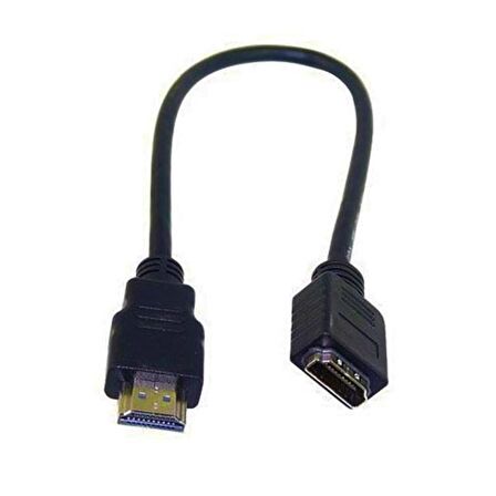 ERKEK DİŞİ GOLD UÇLU 25 CM UZATMA HDMI KABLO (MİNİ HD REC. İÇİN)