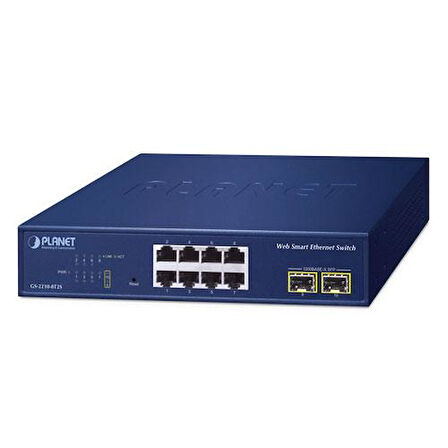 Layer 2 Web Smart Ethernet Switch
8 x 10/100/1000BASE-T port
2 x 100/1000BASE-X SFP yuva
8-Port 10/100/1000T + 2-Port 1000X SFP Web Smart Ethernet Switch