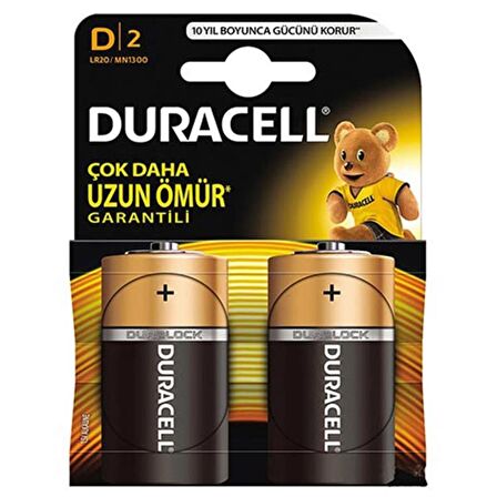 DURACELL LR20/MN1300 D BÜYÜK BOY PİL (2Lİ PAKET)