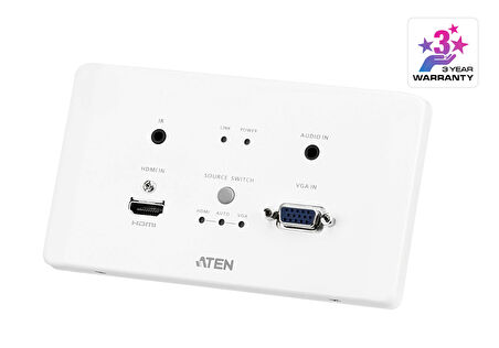 HDMI &amp; VGA HDBaseT Transmitter with EU Wall Plate / PoH (4K@100m) (HDBaseT Class A) (PoH PD)