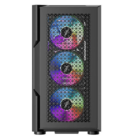 1ST PLAYER TRILOBITE T7 SİYAH 650W 80+ ARGB 4X12CM FAN TEMPERLİ CAM MESH USB 3.0 ATX KASA