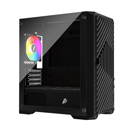 1ST PLAYER TRILOBITE T5 SİYAH 650W 80+ ARGB 4X12CM FAN TEMPERLİ CAM MESH USB 3.0 M-ATX KASA