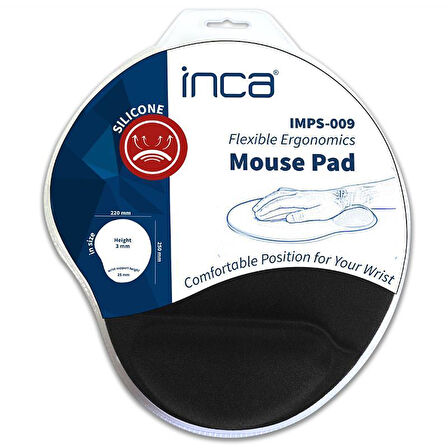 INCA IMPS-009 BILEK DESTEKLI SILIKON MOUSE PAD