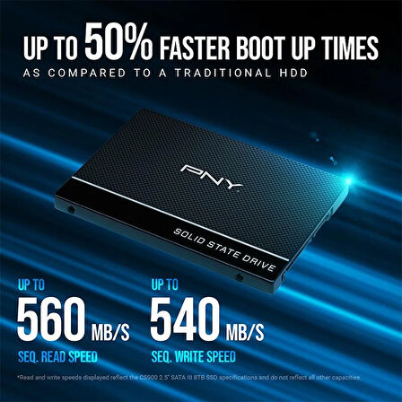 PNY CS900 500GB 535/500MB/s 2,5" SATA3 SSD (SSD7CS900-500-RB)