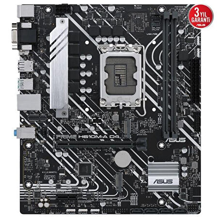 ASUS PRIME H610M-A D4-CSM DDR4 HDMI DP PCIe 16X v4.0 1700p mATX