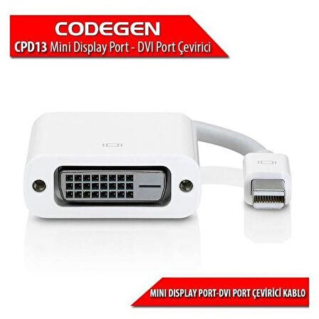 CODEGEN CPD13 mDP-DVI (24+5) Görüntü Adaptörü
