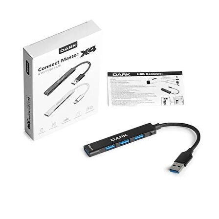 DARK Connect Master X4 DK-AC-USB310 4port USB 3.0 Siyah USB Çoklayıcı Hub