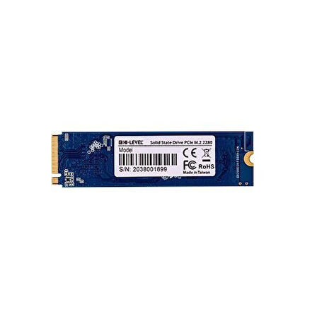 HI-LEVEL 512GB HLV-M2PCIeSSD2280/512G 3300- 3100MB/s M2 PCIe NVMe Gen3 Disk