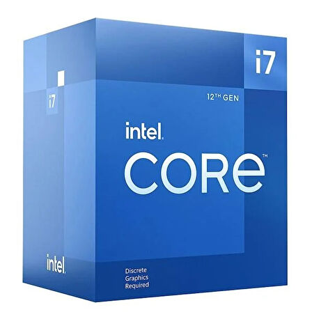 INTEL CORE i7 12700F 25MB 12çekirdekli VGA YOK 1700p 65w Kutulu+Fanlı