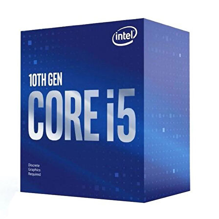 INTEL CORE i5 10400F 12MB 6çekirdekli VGA YOK 1200p 65w Kutulu+Fanlı