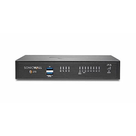 SONICWALL TZ270 02-SSC-6846 Sec Upgrade Plus - Ess Ed 2yıl Lisans 8x1GbE, 2 USB 3.0, 1 Console Firewall