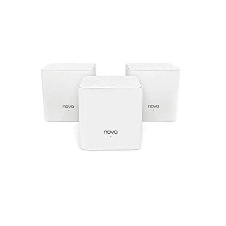 TENDA NOVA MW3-3 AC1200 Dual Band Mesafe Genişletici EV Ofis Tipi Mesh Router 3-lü paket