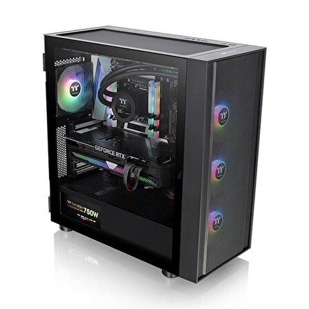 THERMALTAKE 750W 80+ H570 TG CA-3T9-75M1WE-00 Gaming Mid-Tower PC Kasası