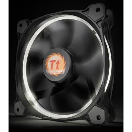 Thermaltake Riing CL-F038-PL12WT-A 120mm Beyaz Halka Ledli Titreşimsiz Kasa ve Radyatör Fanı