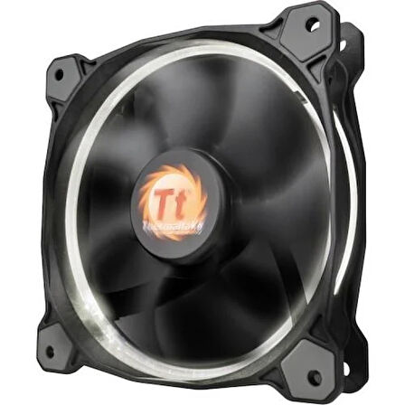 Thermaltake Riing CL-F038-PL12WT-A 120mm Beyaz Halka Ledli Titreşimsiz Kasa ve Radyatör Fanı